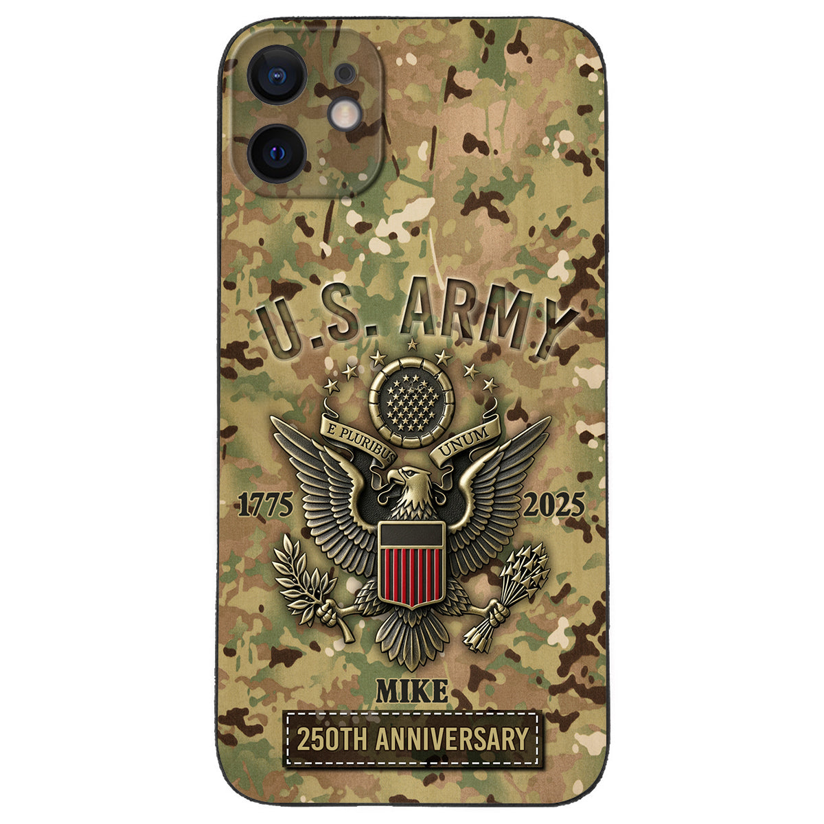 250th Anniversary - Personalized Veteran Leather Phone Case