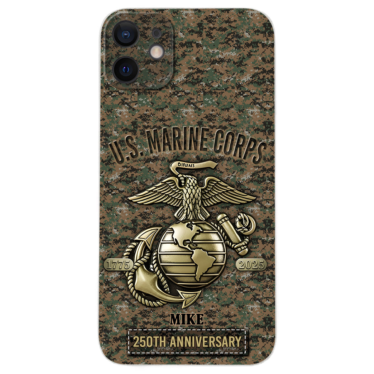 250th Anniversary - Personalized Veteran Leather Phone Case