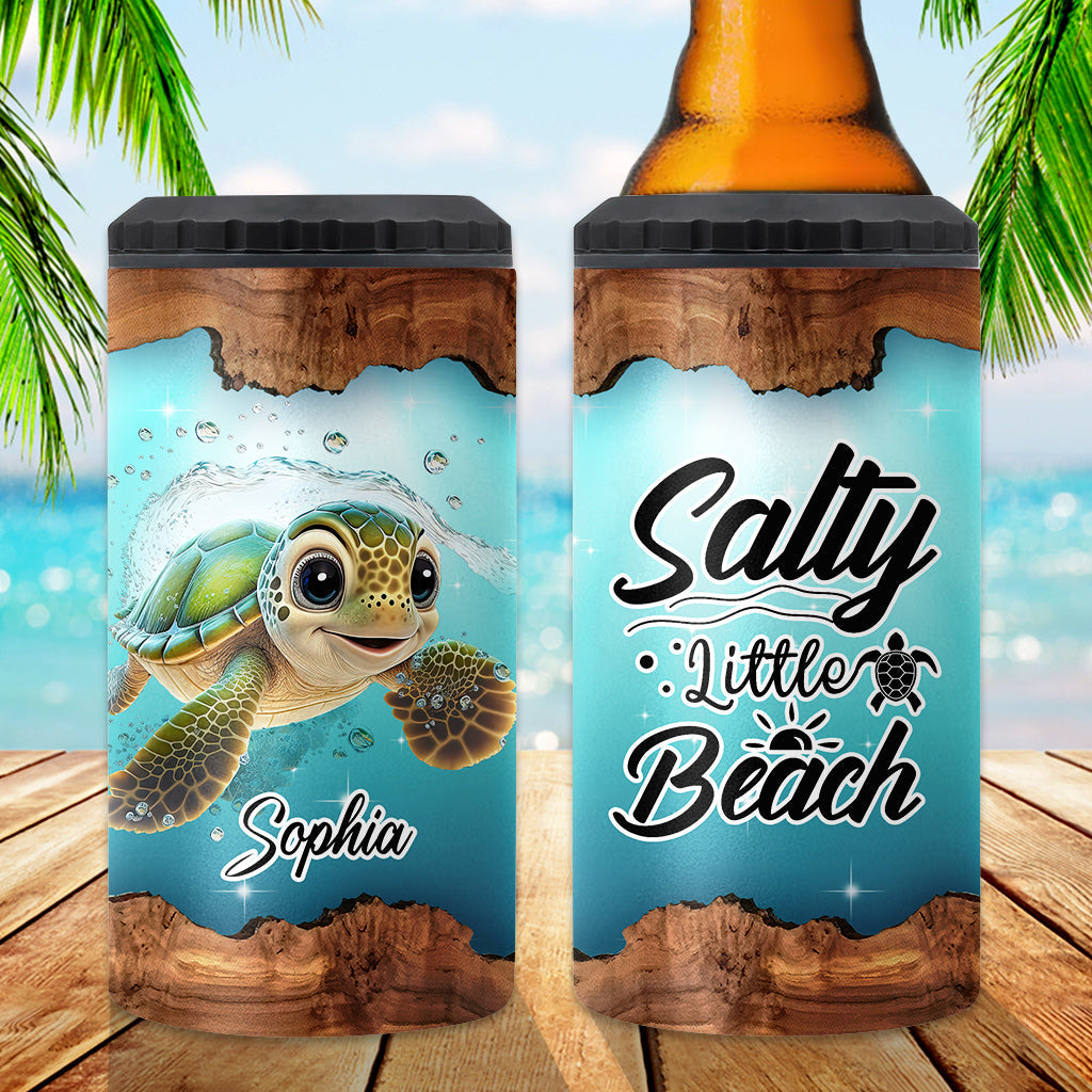 Wood Turtle - Personalized Turtle Can Cooler