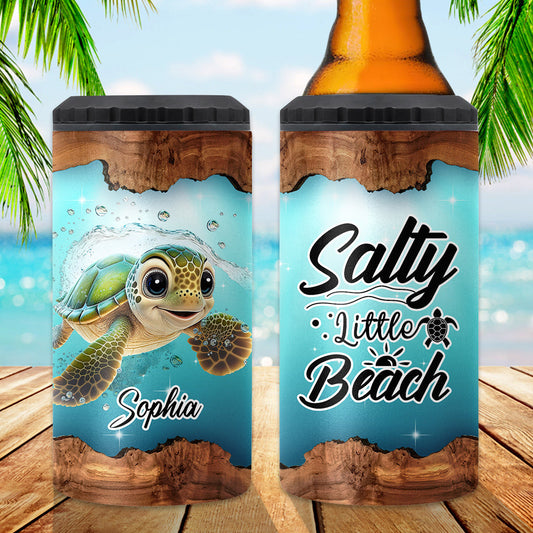 Wood Turtle - Personalized Turtle Can Cooler