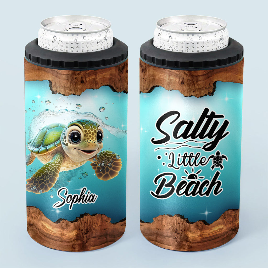 Wood Turtle - Personalized Turtle Can Cooler