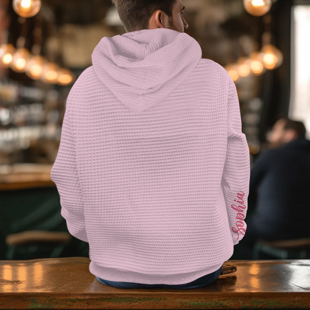 Pink Green Witch - Personalized Waffle Hoodie