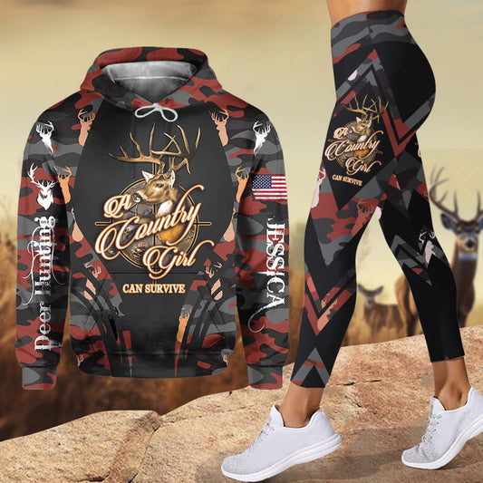 Country Girl - Personalized Hunting Hoodie and Leggings