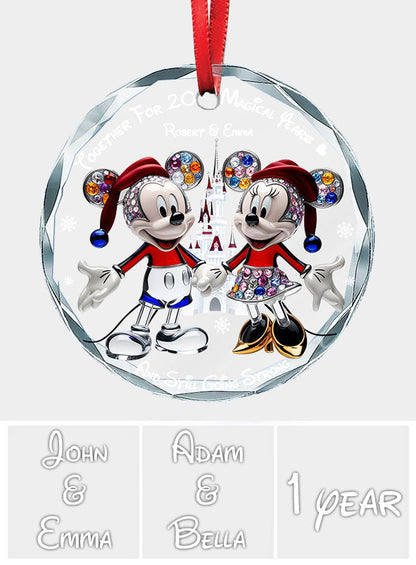 I'm Yours - Personalized Mouse Round Shaped Glass Ornament