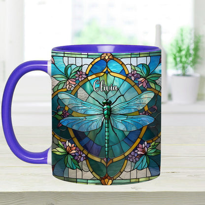 Beautiful Dragon Fly - Personalized Dragonfly Accent Mug