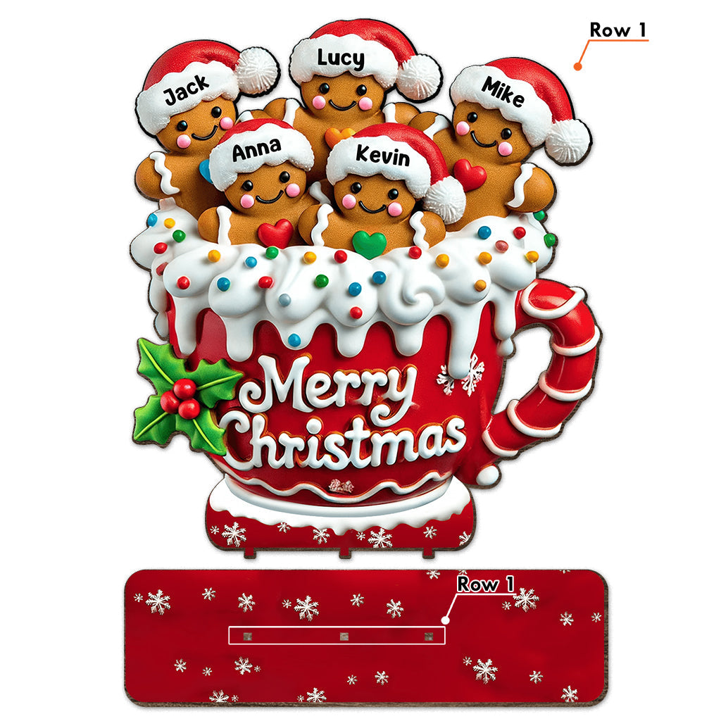 Merry Christmas - Personalized Family 1 Layered Big Freestanding