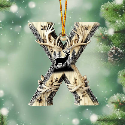 Any Letter, Hunting Alphabet - Personalized Hunting Ornament