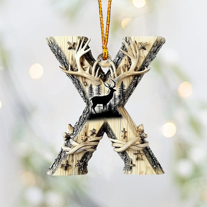 Any Letter, Hunting Alphabet - Personalized Hunting Ornament