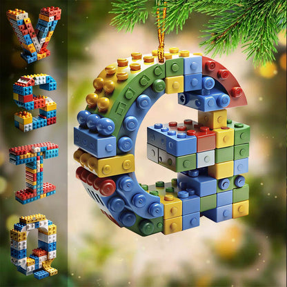 Any Letter, Brick Alphabet - Personalized Ornament