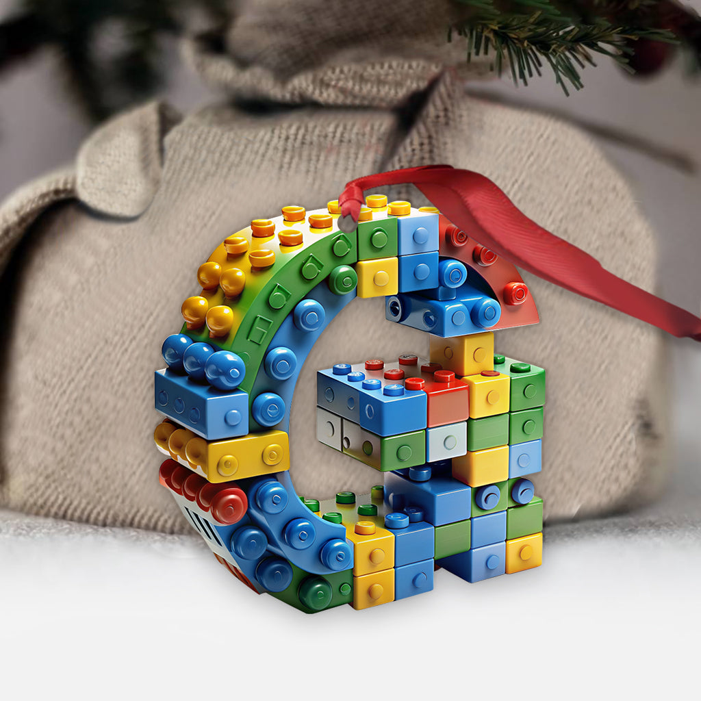 Any Letter, Brick Alphabet - Personalized Ornament