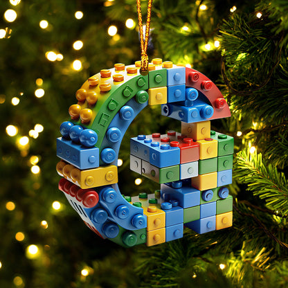Any Letter, Brick Alphabet - Personalized Ornament