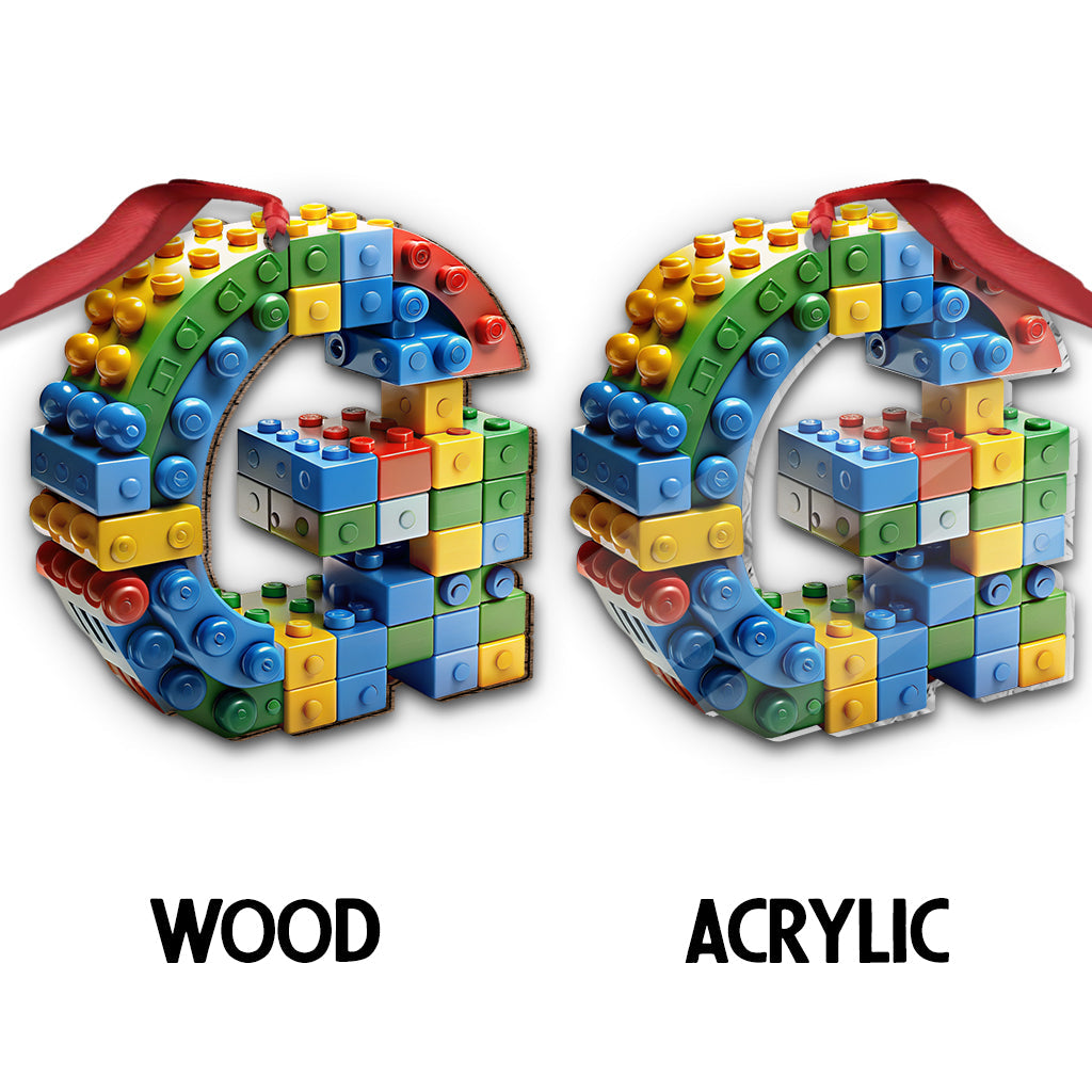 Any Letter, Brick Alphabet - Personalized Ornament