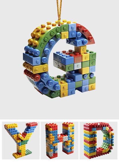 Any Letter, Brick Alphabet - Personalized Ornament