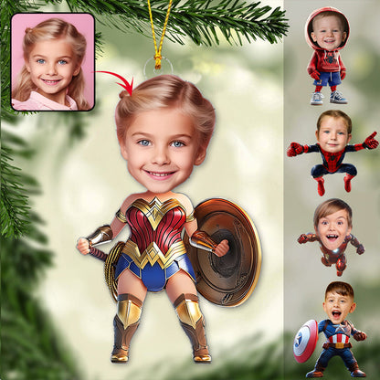 Super Heros - Personalized Kid Custom Shaped Ornament