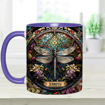 Beautiful Dragonfly - Personalized Gardening Accent Mug