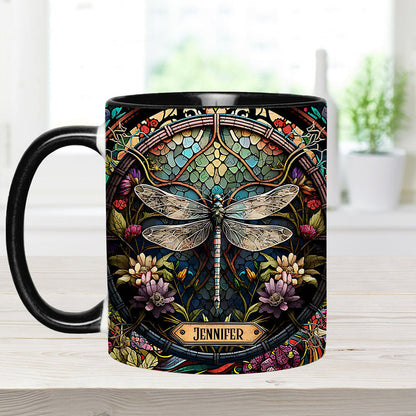 Beautiful Dragonfly - Personalized Gardening Accent Mug