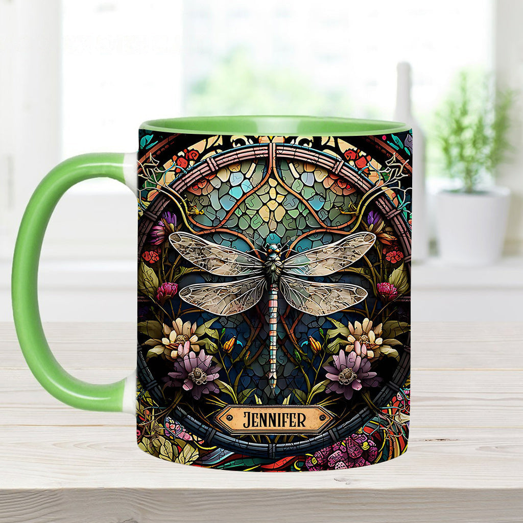 Beautiful Dragonfly - Personalized Gardening Accent Mug