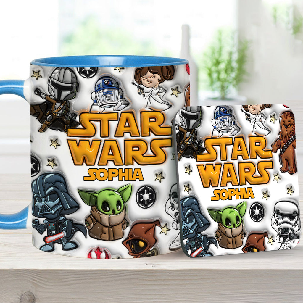 The Galaxy - Personalized The Force Accent Mug
