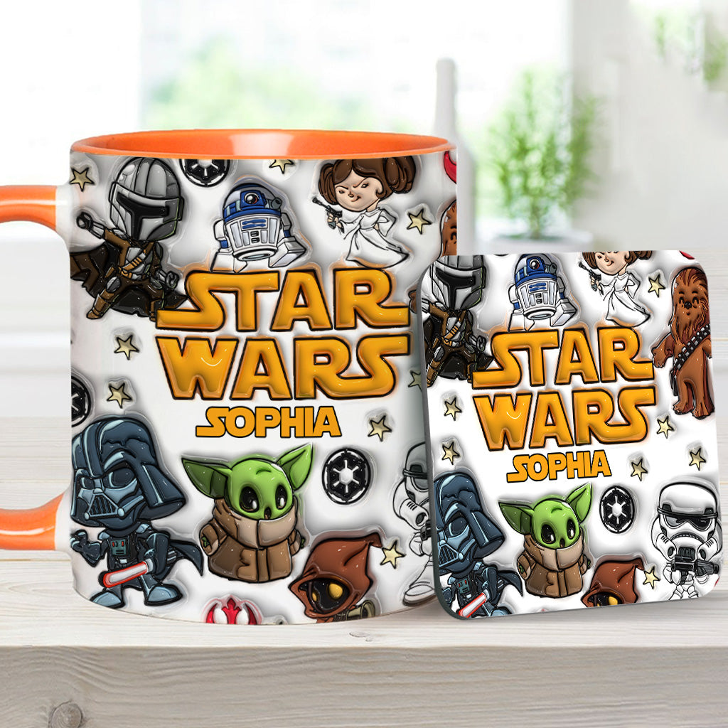 The Galaxy - Personalized The Force Accent Mug