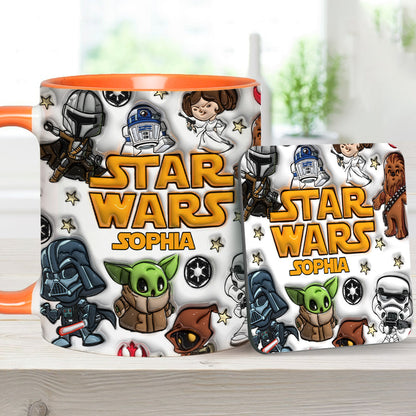The Galaxy - Personalized The Force Accent Mug