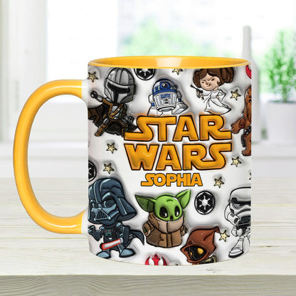 The Galaxy - Personalized The Force Accent Mug