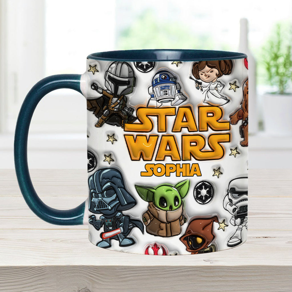 The Galaxy - Personalized The Force Accent Mug