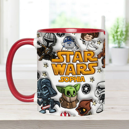 The Galaxy - Personalized The Force Accent Mug