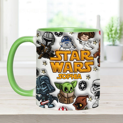 The Galaxy - Personalized The Force Accent Mug
