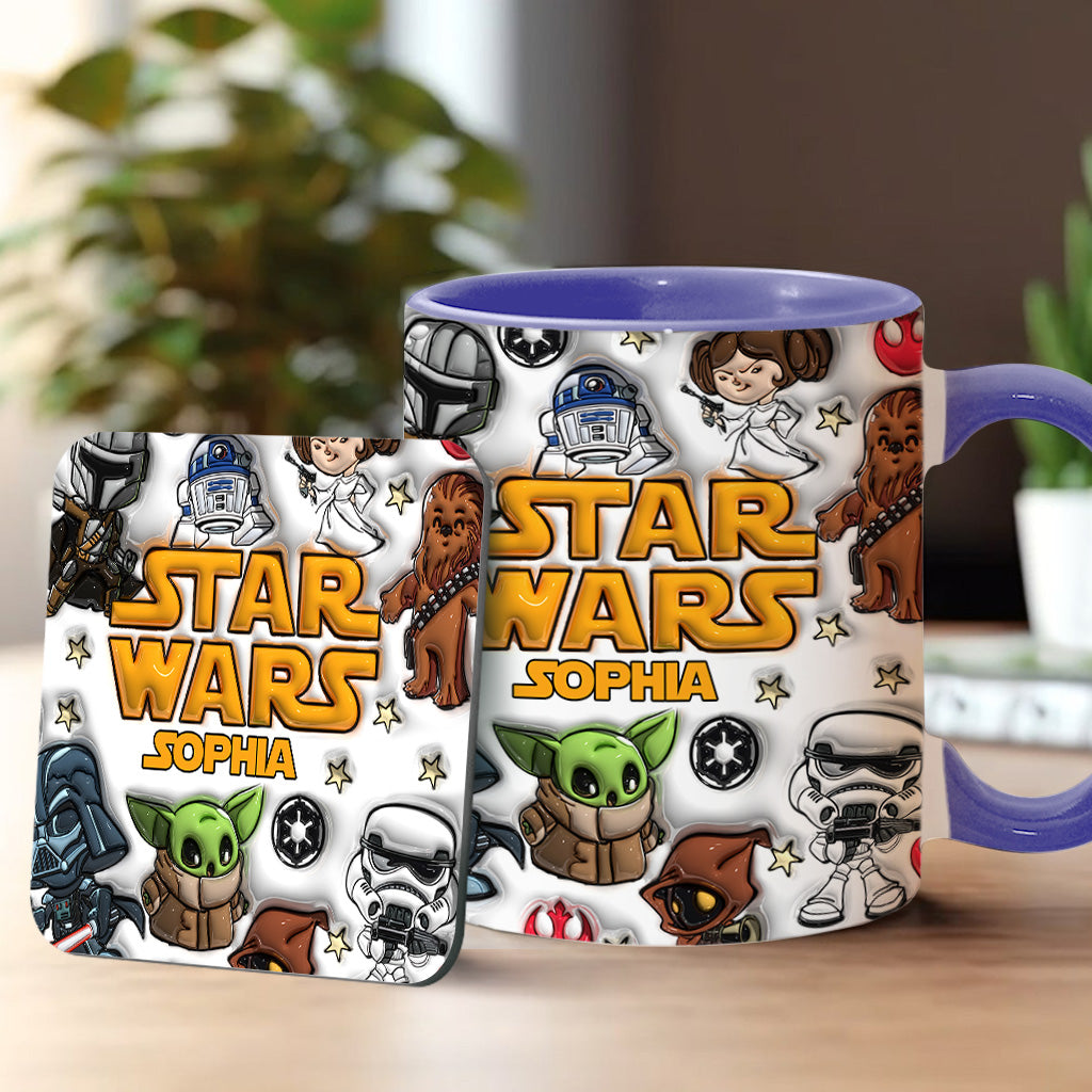 The Galaxy - Personalized The Force Accent Mug