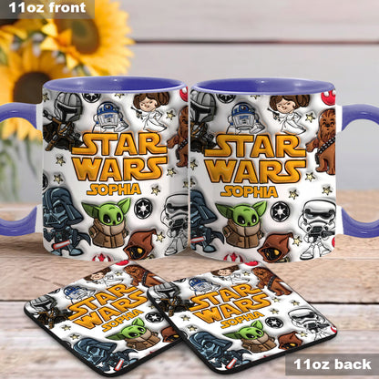 The Galaxy - Personalized The Force Accent Mug