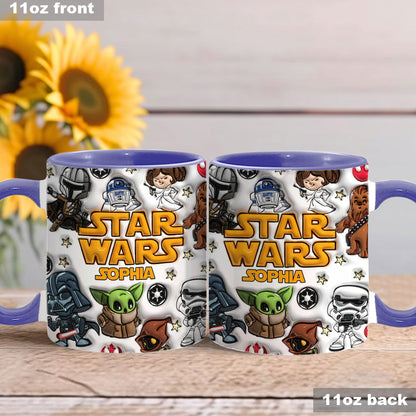 The Galaxy - Personalized The Force Accent Mug