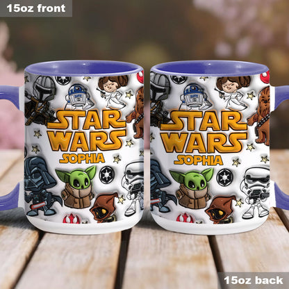 The Galaxy - Personalized The Force Accent Mug