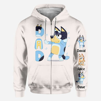 Cool Dad Grandpa Uncle Mum Aunt Nana Custom Title And Kids - Personalized All Over Shirt