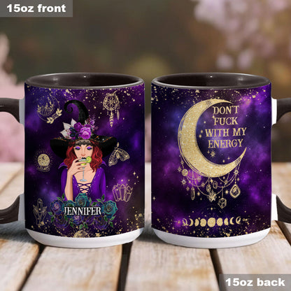 Don't F With My Energy - Personalized Witch Accent Mug