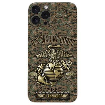 250th Anniversary - Personalized Veteran Leather Phone Case