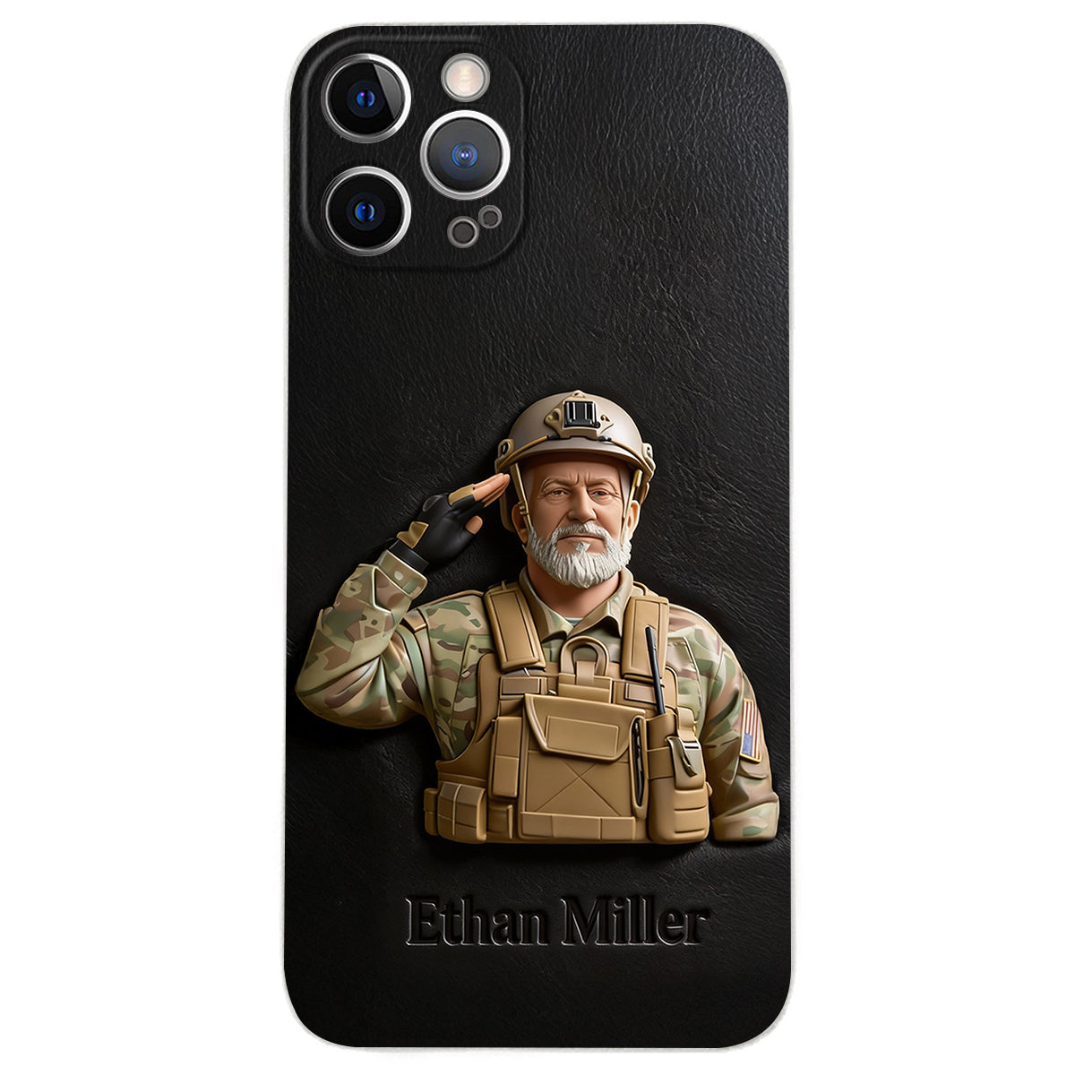 Custom Any Photo - Personalized Veteran Leather Phone Case