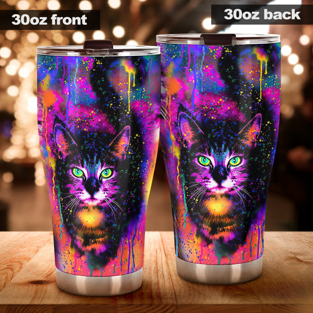 Dripping Rainbow - Cat Tumbler 0622