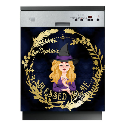 Blessed Home - Personalized Witch Dishwasher Cover