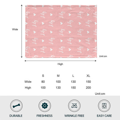 Custom Name Heart Pattern - Personalized Aunt Blanket