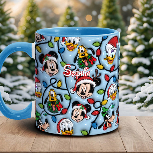 Xmas In Mousetown - Personalized Mouse Accent Mug