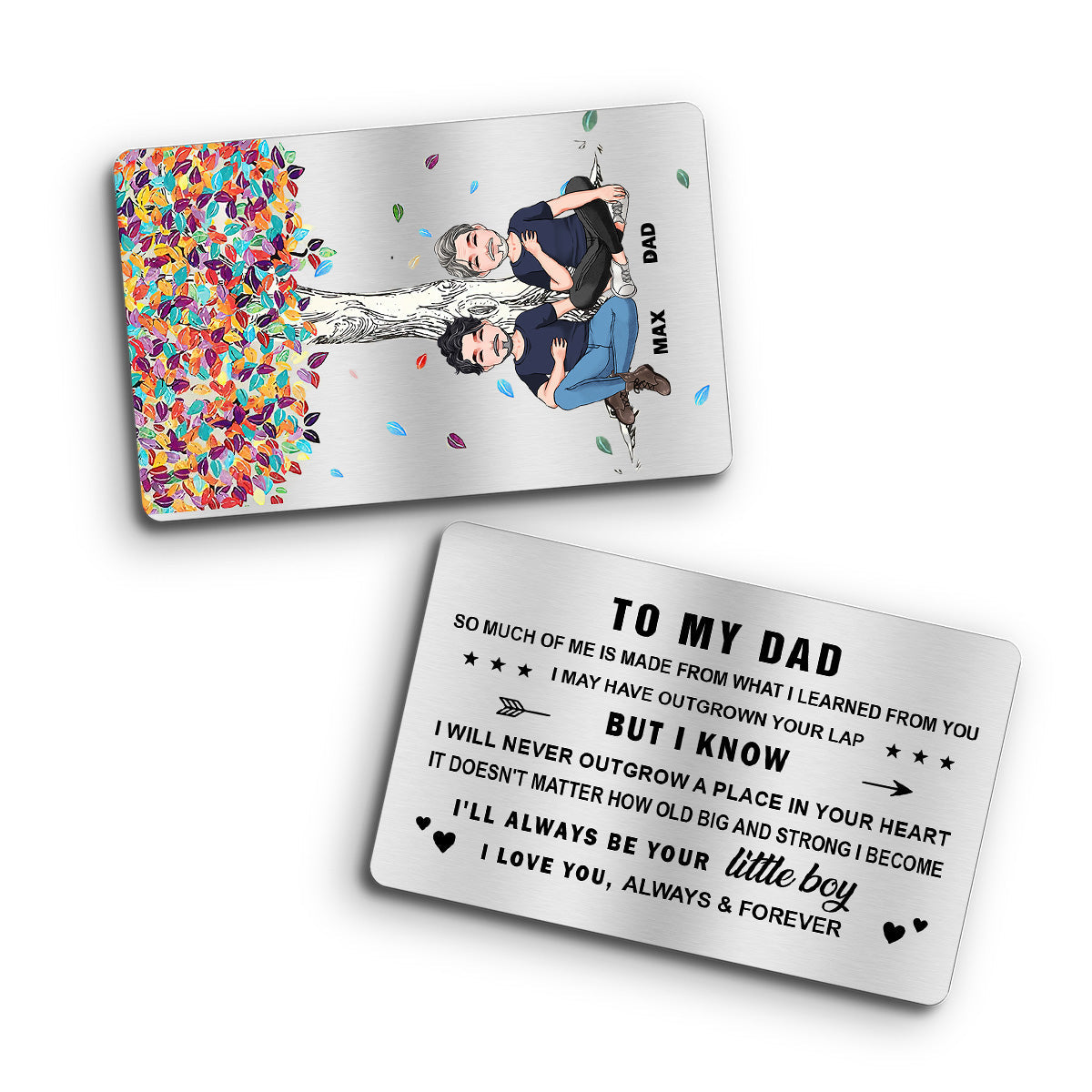 To My Dad - Gift for dad, grandma, grandpa, mom, uncle, aunt - Personalized Wallet Insert Card
