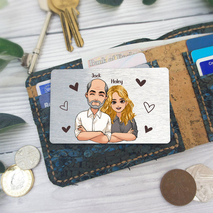 Thank You For Always Being There - Personalized Father's Day Father Wallet Insert Card