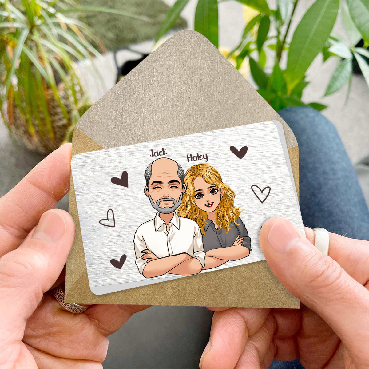 Thank You For Always Being There - Personalized Father's Day Father Wallet Insert Card