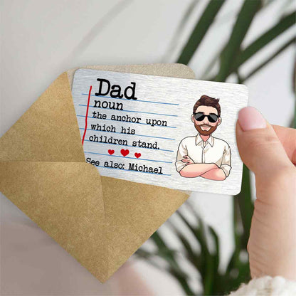 Dad Definitions - Personalized Father Wallet Insert Card