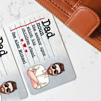 Dad Definitions - Personalized Father Wallet Insert Card