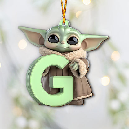 Cute Baby Letter - Personalized The Force Ornament