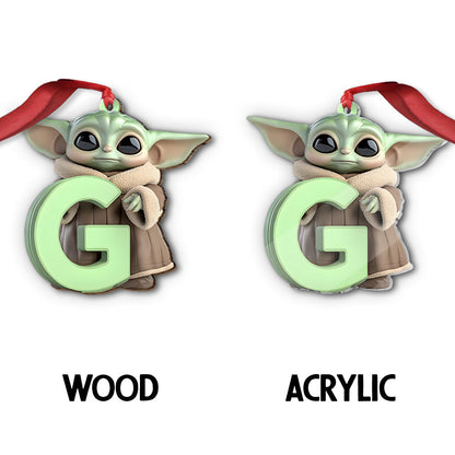 Cute Baby Letter - Personalized The Force Ornament