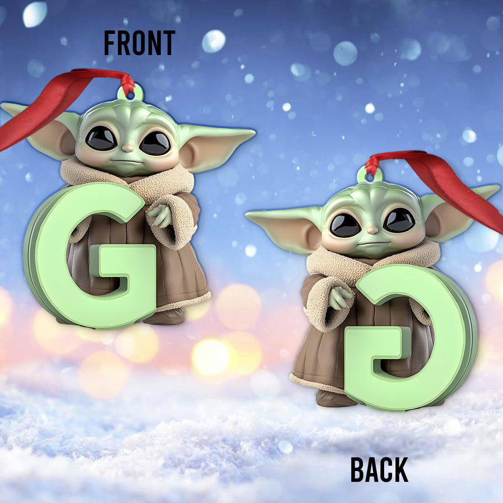 Cute Baby Letter - Personalized The Force Ornament