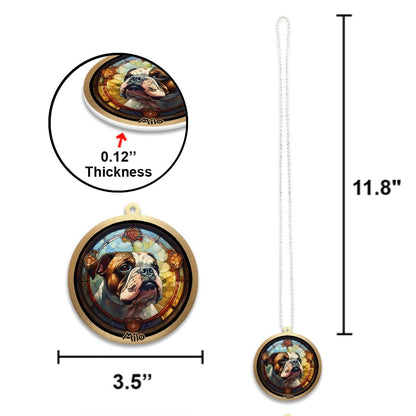 Colorful Dog - Personalized Dog Car Ornament