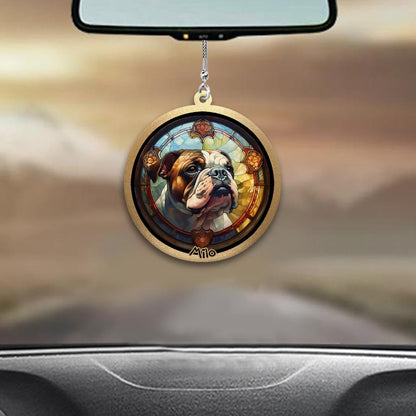 Colorful Dog - Personalized Dog Car Ornament